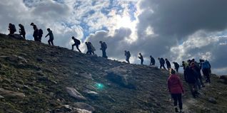 Fast wie einst bei Luis Trenker: Die OHG-ler im Hochgebirge.